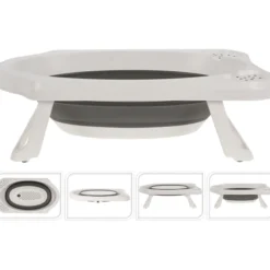 Babybadekar foldbart pp 80x46cm 33l grå