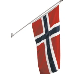Balkongflagg 100x72cm alu stang 150cm
