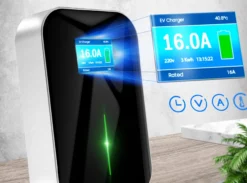 Besen smart ladestasjon justerbar 1,4-22kw 230/400v 32a 3fas m/dc-rcm & app m/ 6m kabel t2