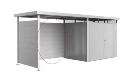 Biohort bakvegg for highline h2-h5 sølv
