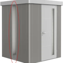 Biohort farget panel laget av akrylglass redskapsbod neo, kvartsgrå metallic