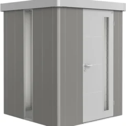 Biohort farget panel laget av akrylglass redskapsbod neo, kvartsgrå metallic