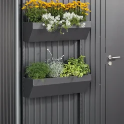 Biohort floraboard for redskapsbod avantgarde highline, panorama, mørk grå metallic