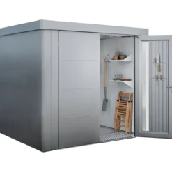 Biohort redskapsbod neo 2b dobbeldør sølv metallic