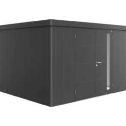 Biohort redskapsbod neo 3d dobbeldøre, mørk grå metallic