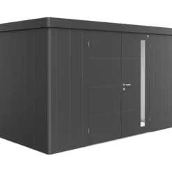Biohort redskapsbod neo 1d dobbeldøre, mørk grå metallic