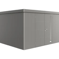 Biohort redskapsbod neo 3d dobbeldør kvartsgrå metallic