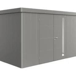Biohort redskapsbod neo 1d dobbeldør kvartsgrå metallic