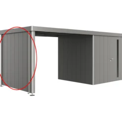 Biohort sidevegg for sidetak for redskapsbod neo 2a/2b/2c/2d kvartsgrå metallic