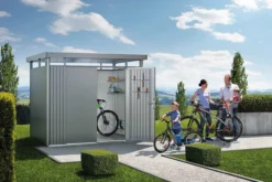 Biohort utebod highline h2 2 dører kvartsgrå met.