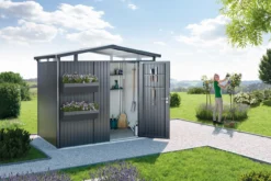 Biohort utebod panorama str p2 mørk grå