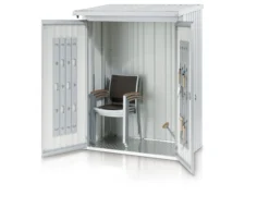 Biohort vedskjul woodstock 150 metallic sølv