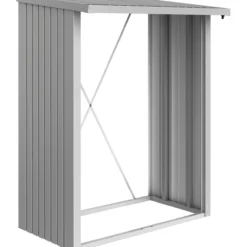 Biohort vedskjul woodstock 150 metallic sølv