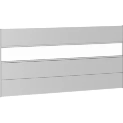 Biohort veggpanel for levegg akrylglass 200x90 sølv metallic