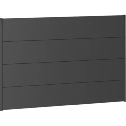 Biohort veggpanel for levegg uten akrylglass 150x90 mørk grå metallic