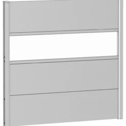 Biohort veggpanel for levegg akrylglass 100x90 sølv metallic