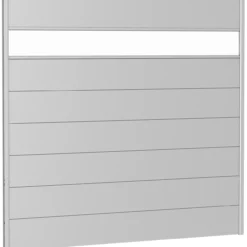 Biohort veggpanel for levegg akrylglass 200x180 sølv metallic