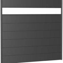 Biohort veggpanel for levegg akrylglass 200x180 mørk grå metallic