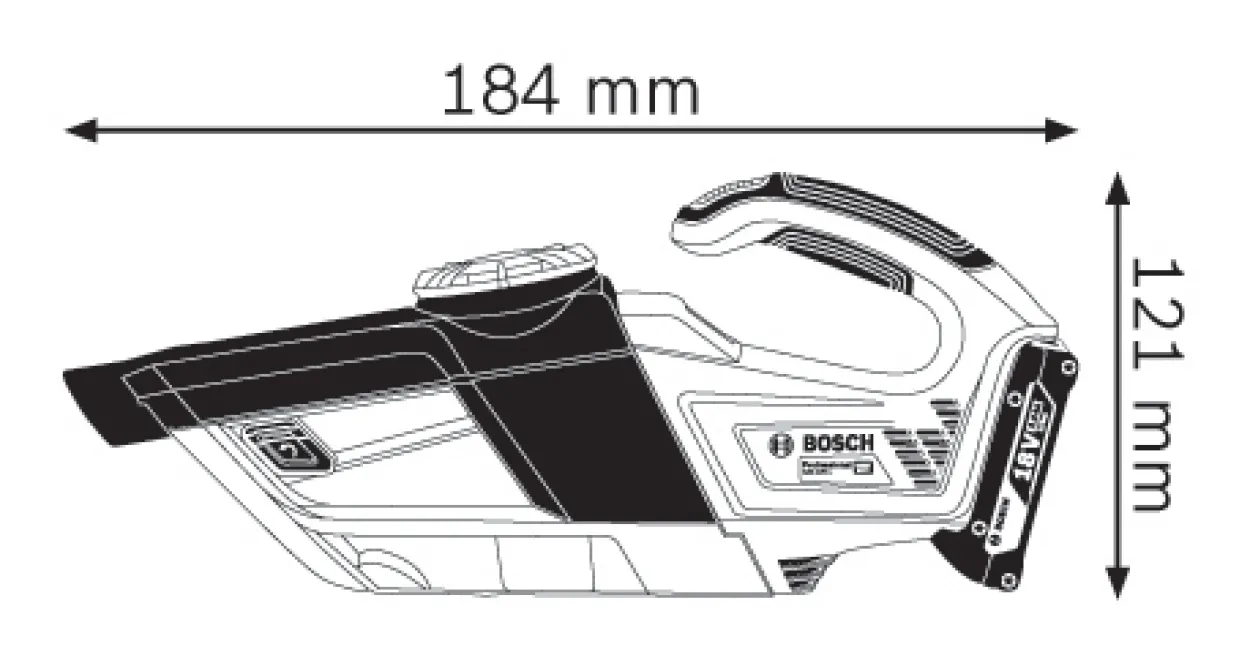 Bosch støvsuger gas 18v-1 solo