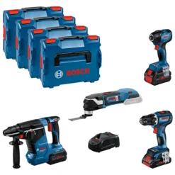 Bosch verktøysett 18v gsr/gdr/gbh/gop l-boxx