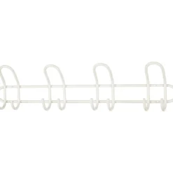 Classic stor knaggrekke 4 kroker 8mm hvit