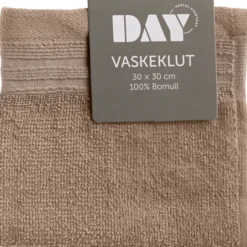 Day håndkle 30x30cm brun