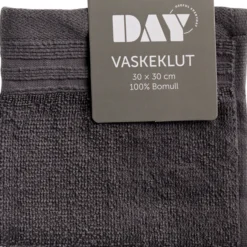 Day håndkle 30x30cm mørk grå