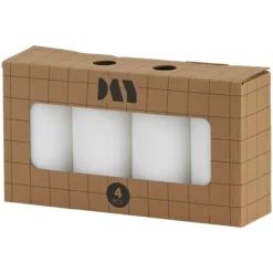 Day kubbelys 4stk ø6.8cm h13cm hvit