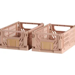 Day sammenleggbar kasse 2stk 25x16.5x10cm sand