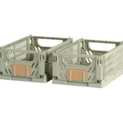 Day sammenleggbar kasse 2stk 25x16.5x10cm lys grønn