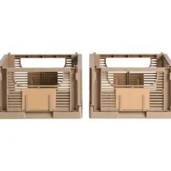 Day sammenleggbar kasse 2stk 25x16.5x10cm brun
