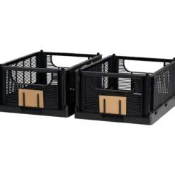 Day sammenleggbar kasse 2stk 33x24.5x15cm sort