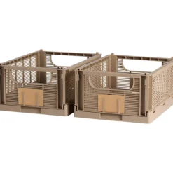 Day sammenleggbar kasse 2stk 33x24.5x15cm brun