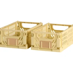 Day sammenleggbar kasse 2stk 25x16.5x10cm gul