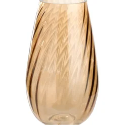 Day vase oval ø14.5cm h25cm glass brun