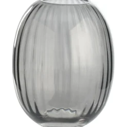 Day vase oval ø19,5cm h24cm glass grå