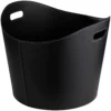 Day vedkurv ø50cm h40cm pu sort