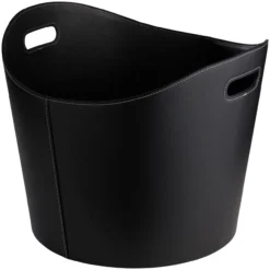 Day vedkurv ø50cm h40cm pu sort