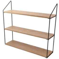 Day vegghylle m/3hyller 60x15x54cm tre