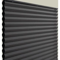 Debel plisségardin dubai lystett sort 80x130