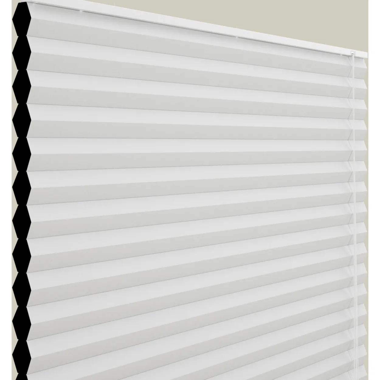 Debel plisségardin dubai lystett hvit 100x130