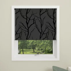 Debel rullegardin tree lystett grå 140x175