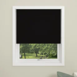 Debel rullegardin uni-bo lystett sort 100x175