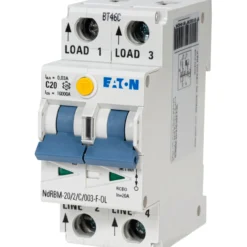Eaton jordfeilautomat digital 20a ndrbm-20/2/c/003-f-ol