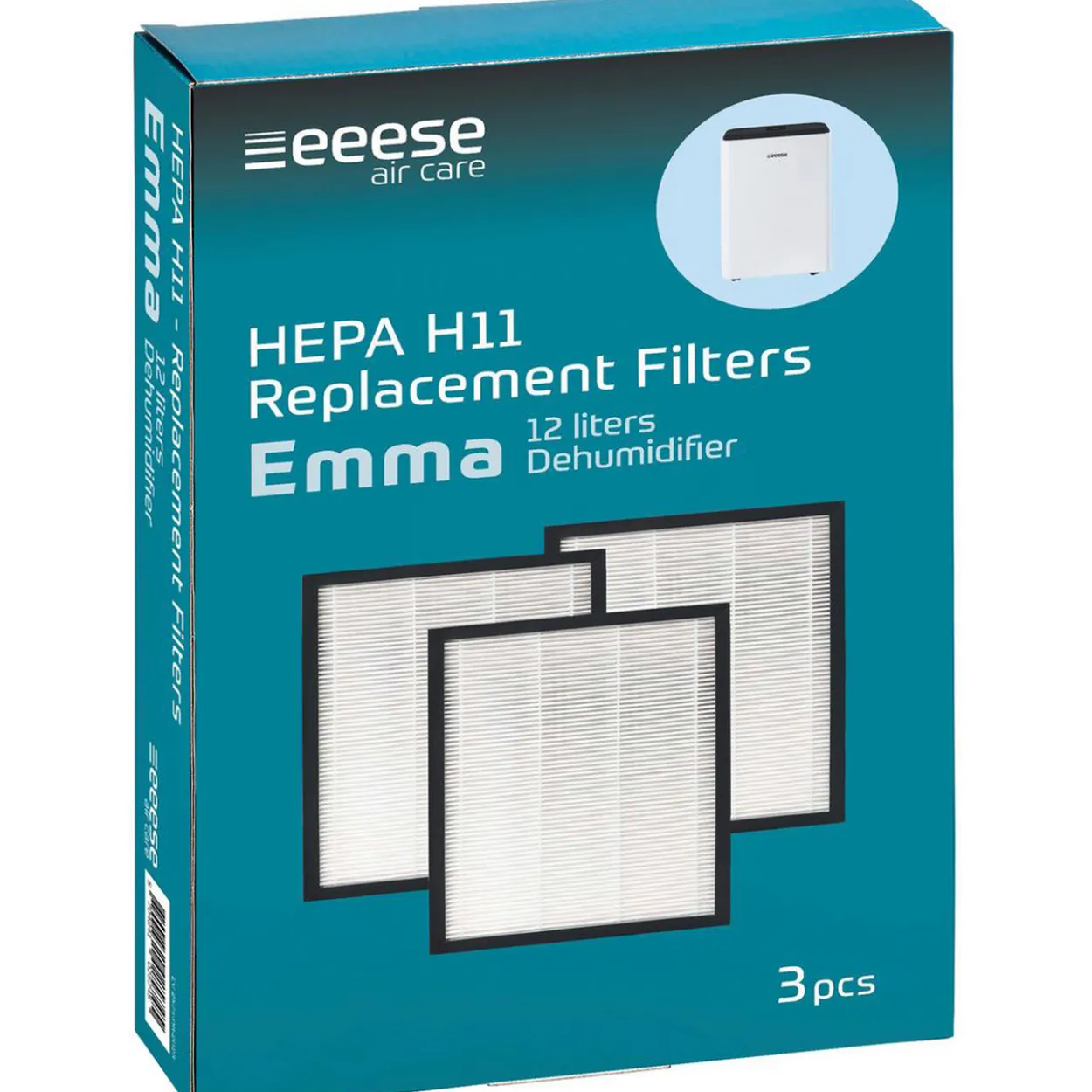 Eeese hepa filter 3-pack for emma 12l