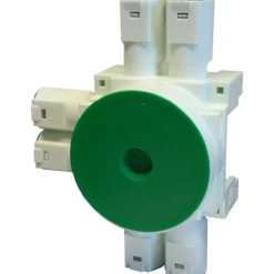 Egant veggboks universal 6-løp 12mm hvit/grønn