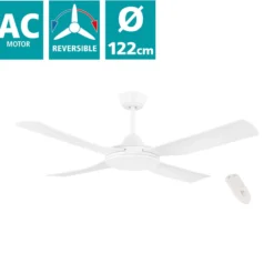 Eglo takvifte bondi 1 hvit m.fjernk. ø 122cm