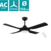 Eglo takvifte bondi 1 sort m.fjernk./led ø 122cm