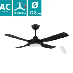 Eglo takvifte bondi 1 sort m.fjernk./led ø 122cm