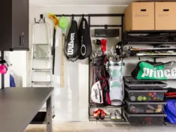 Elfa garage+ holder for golfbag matt grå